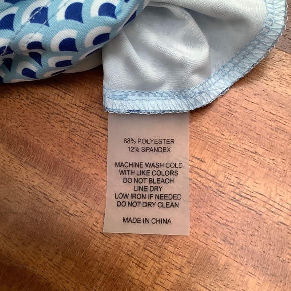 Redvanly Athletic Luxury Men's Blues and White Print Polo Shirt Sz M… - Picture 6 of 6